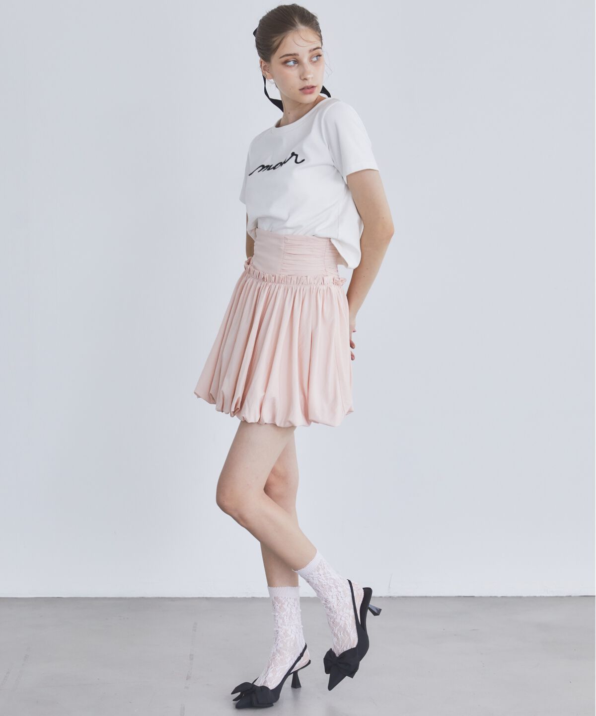 REDYAZEL「バルーンミニスカート」|フレア|