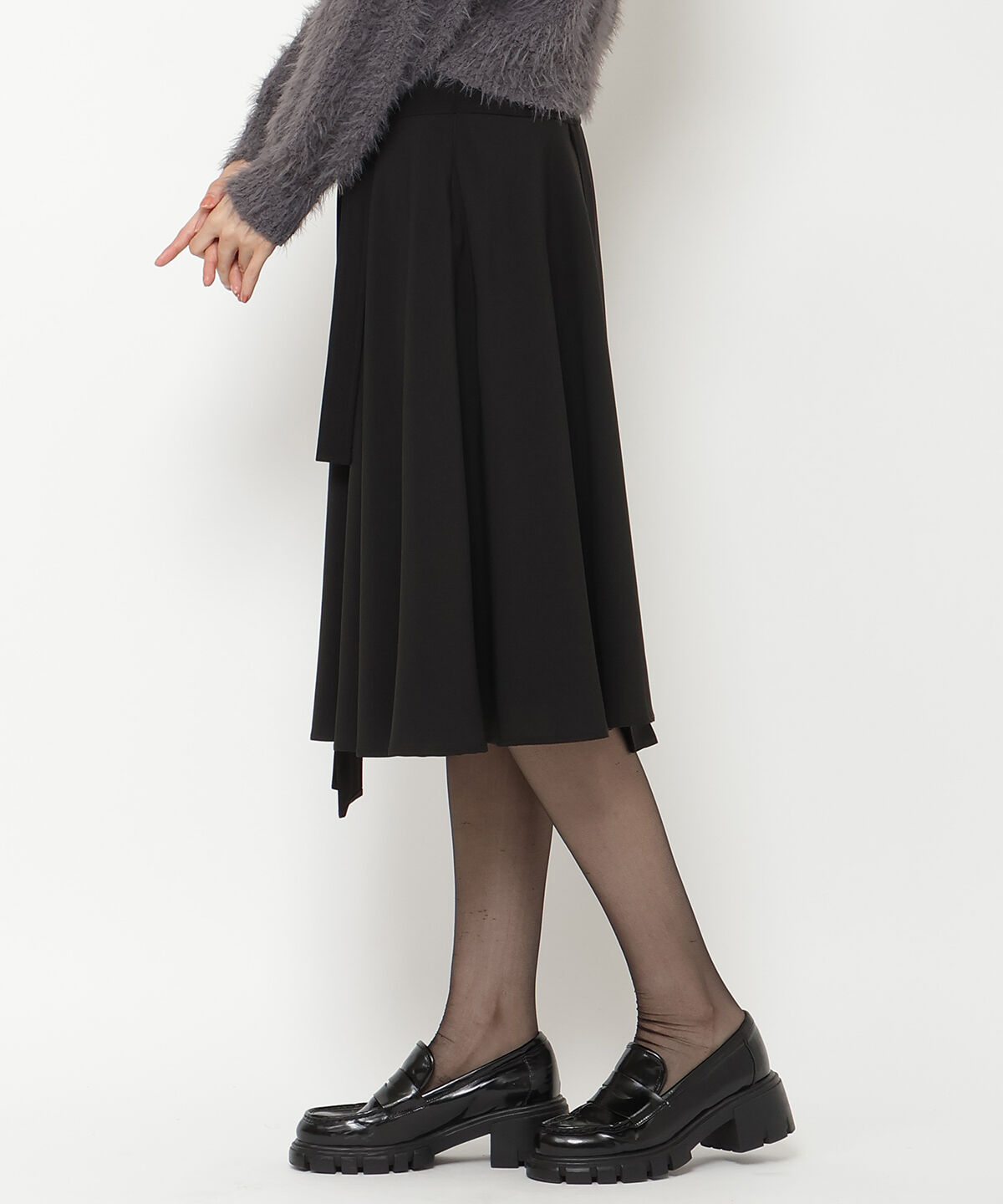 REDYAZEL「コンビネーションアシメプリーツスカート」|フレア|