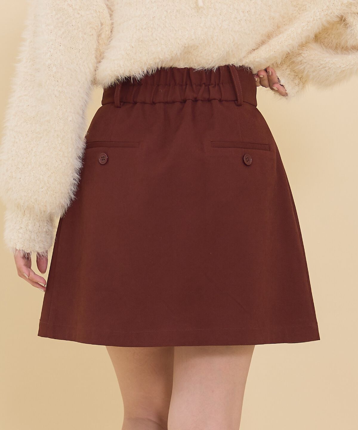 REDYAZEL「タックプリーツミニスカート」|フレア|