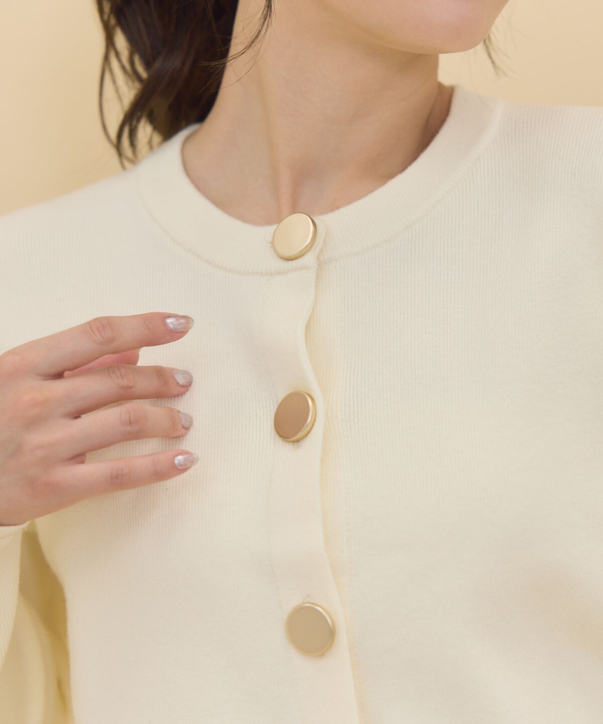 REDYAZEL「ゴールドボタンニットカーディガン」|カーディガン|