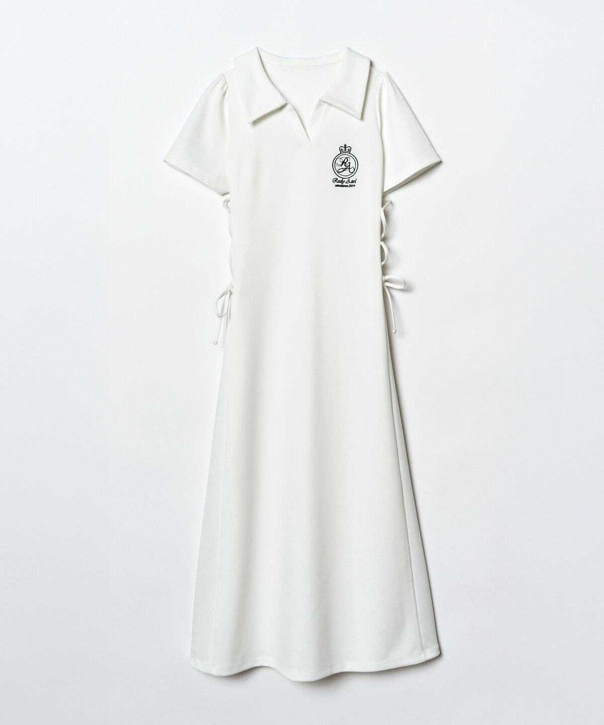 REDYAZEL「エンブレムサイドレースアップロングワンピース」|ワンピース|