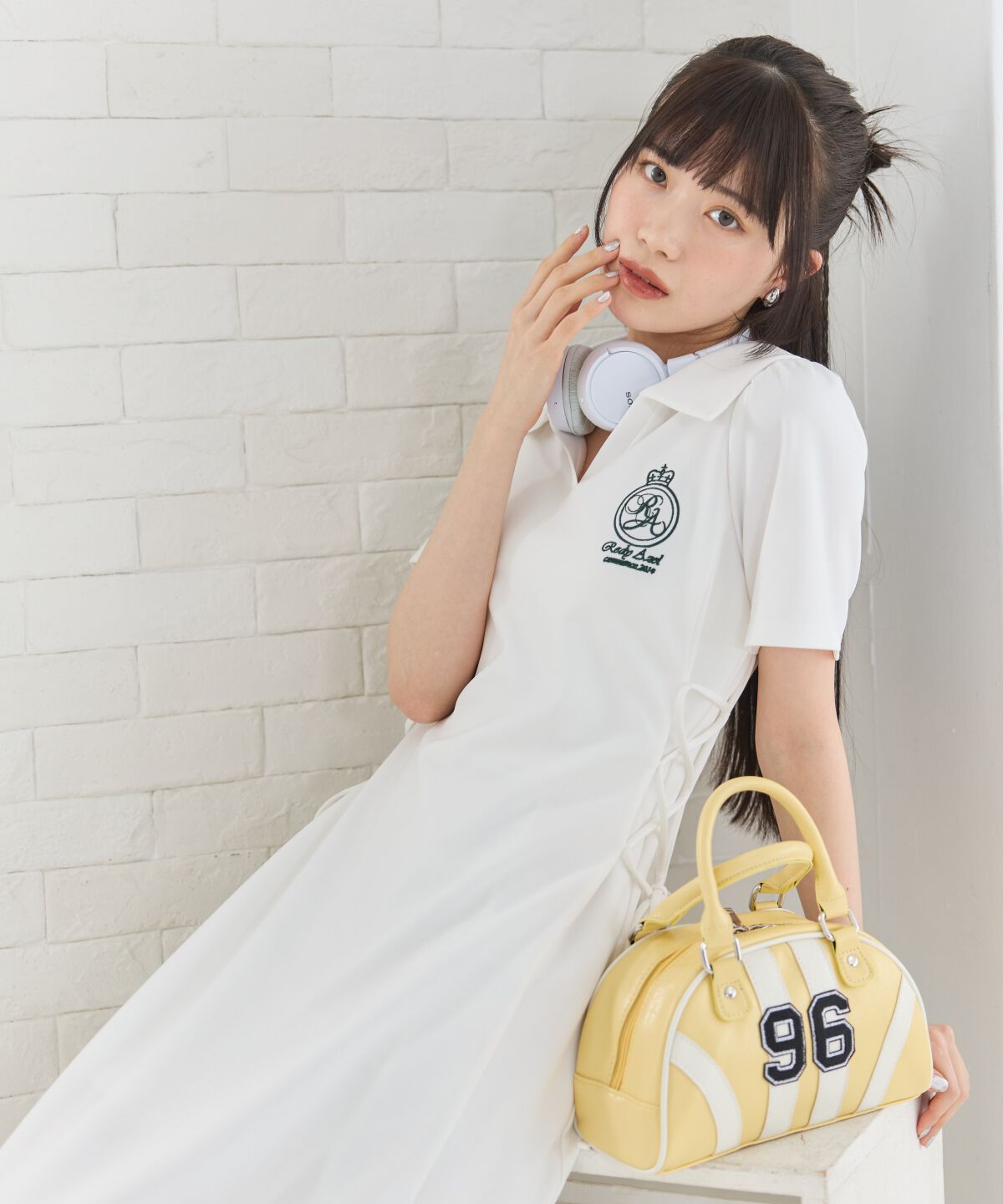 REDYAZEL「エンブレムサイドレースアップロングワンピース」|ワンピース|