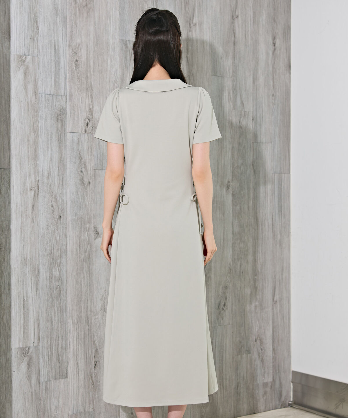 REDYAZEL「エンブレムサイドレースアップロングワンピース」|ワンピース|