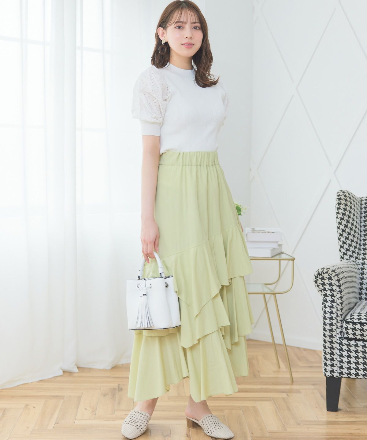 WILLSELECTION「ティアードロングスカート」|スカート|