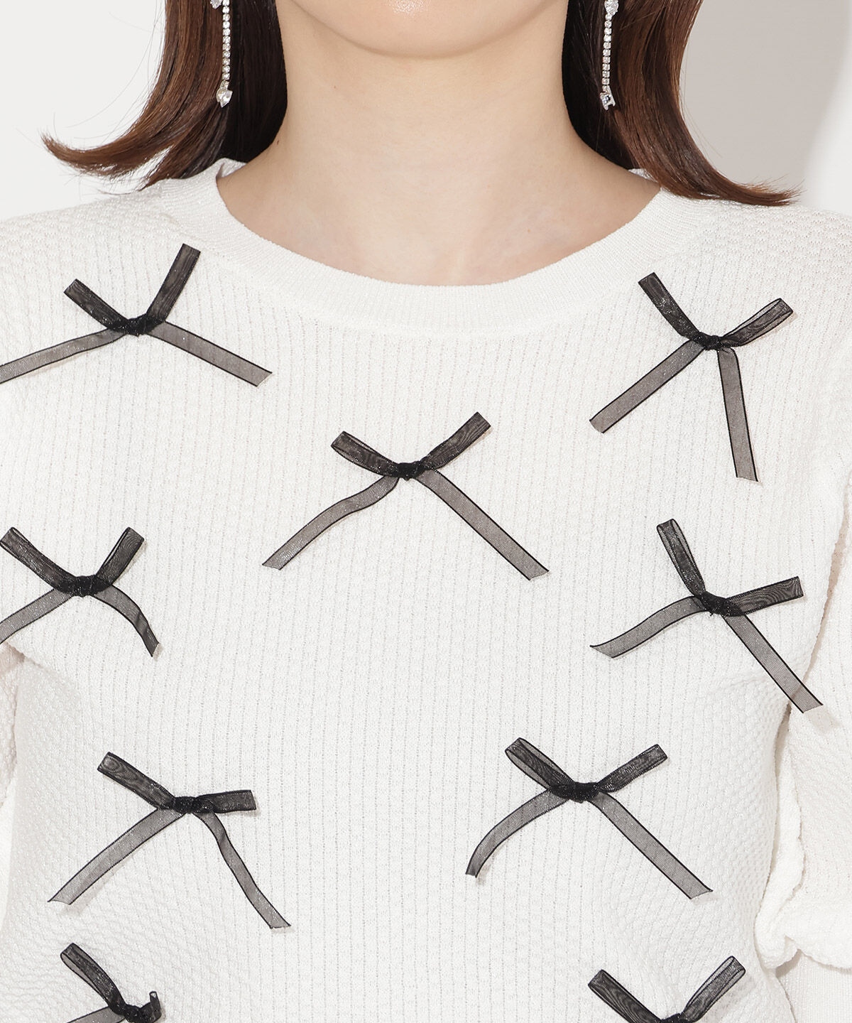 WILLSELECTION「リボンラメニットプルオーバー」|ニット・セーター|