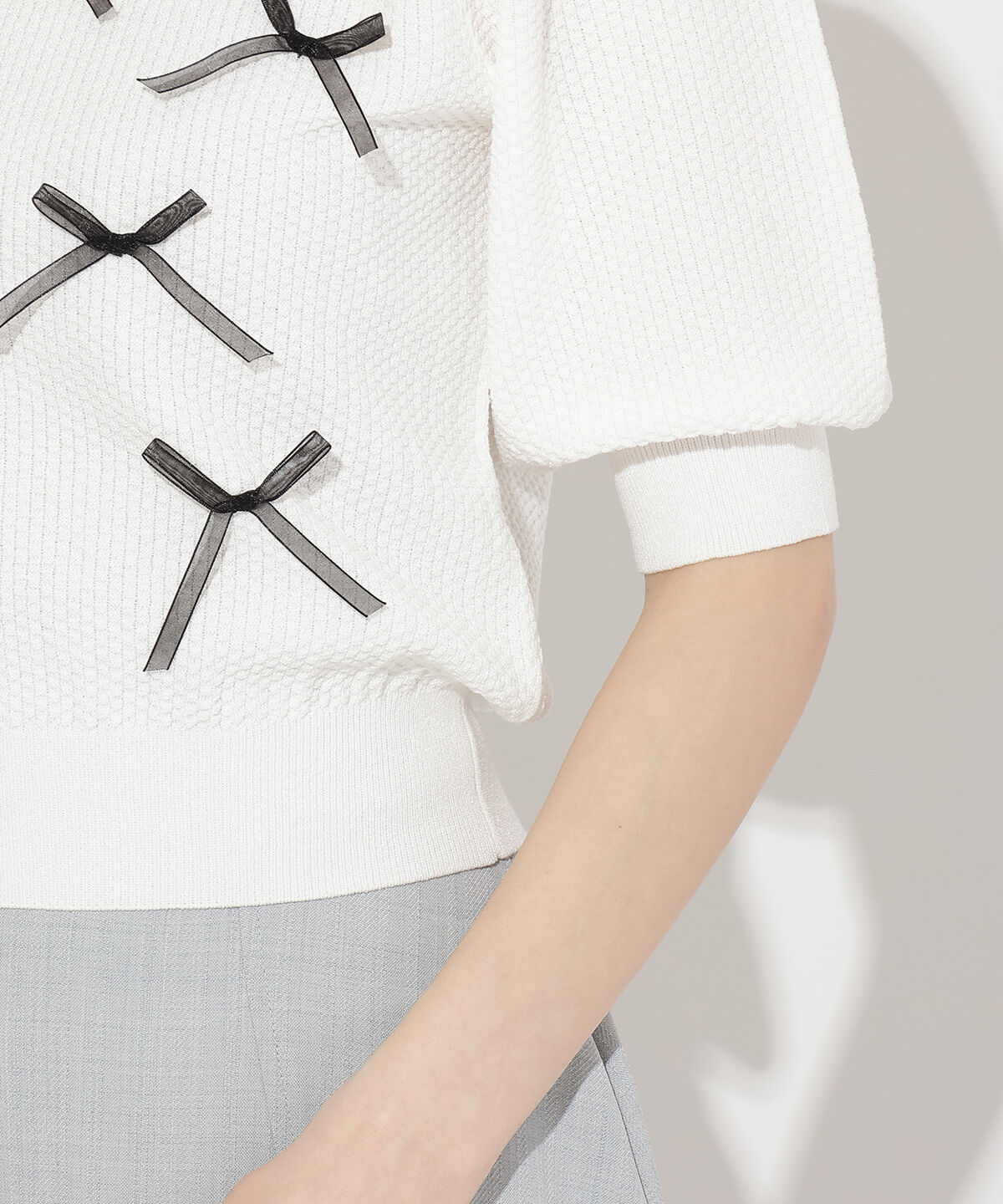 WILLSELECTION「リボンラメニットプルオーバー」|ニット・セーター|