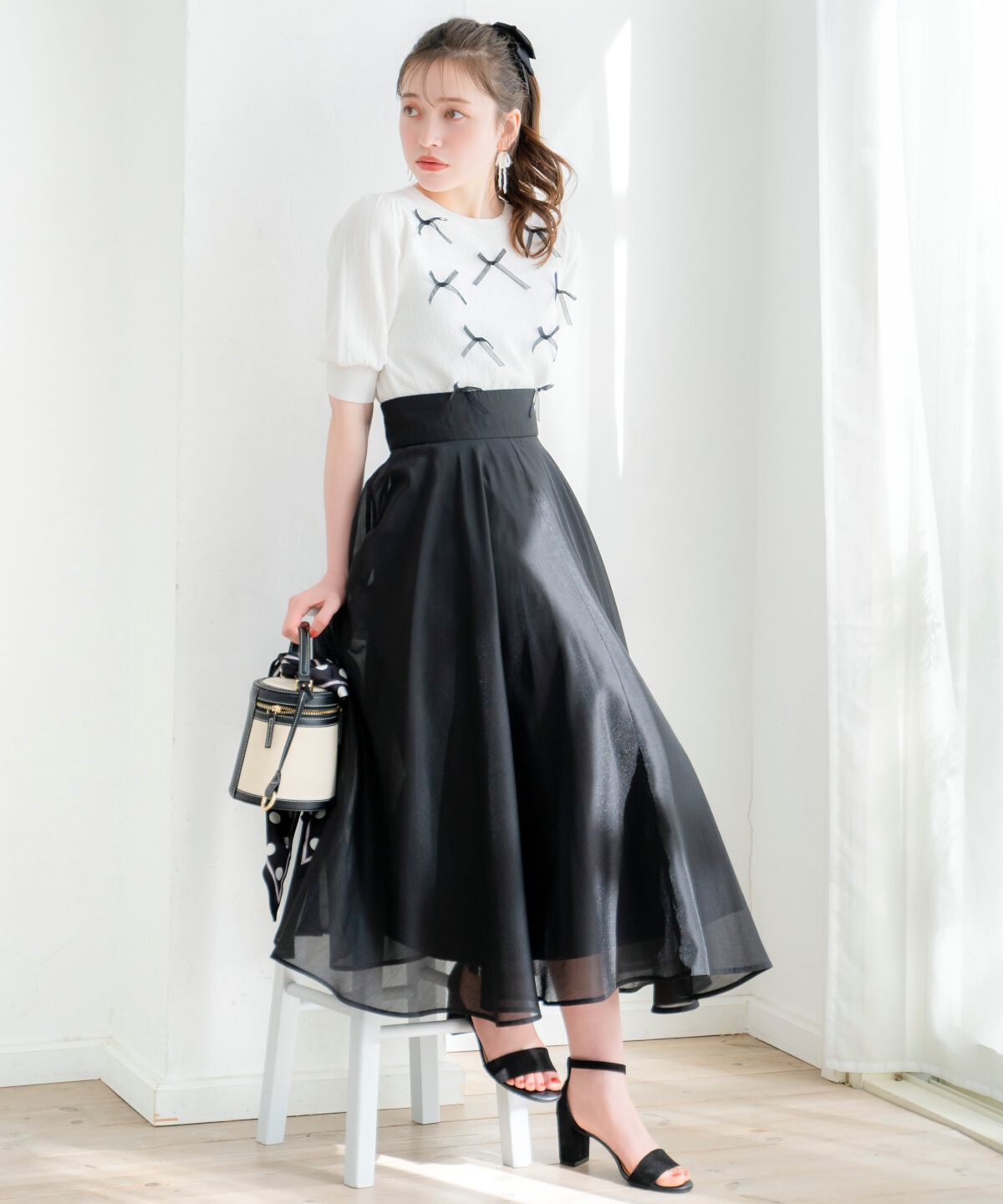 WILLSELECTION「リボンラメニットプルオーバー」|ニット・セーター|