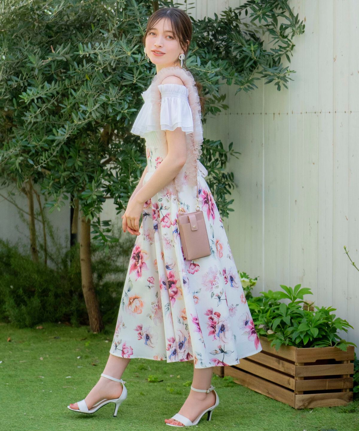 WILLSELECTION「ビックフラワーサーキュラースカート」|フレア|