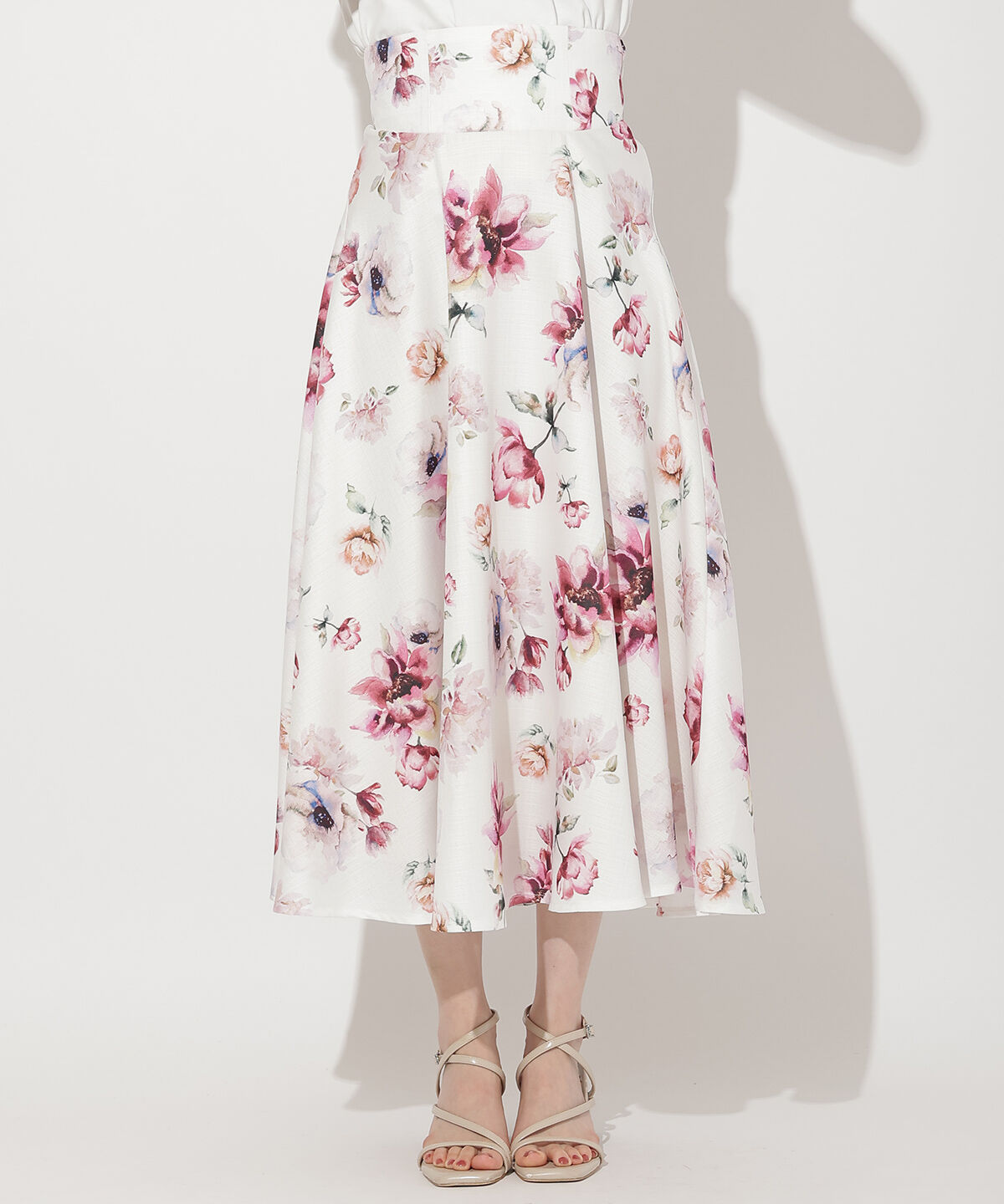 WILLSELECTION「ビックフラワーサーキュラースカート」|フレア|