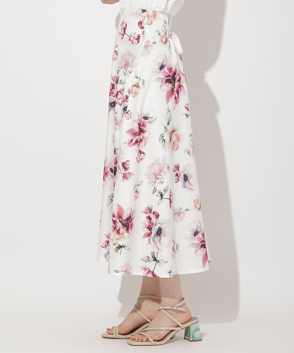 WILLSELECTION「ビックフラワーサーキュラースカート」|フレア|