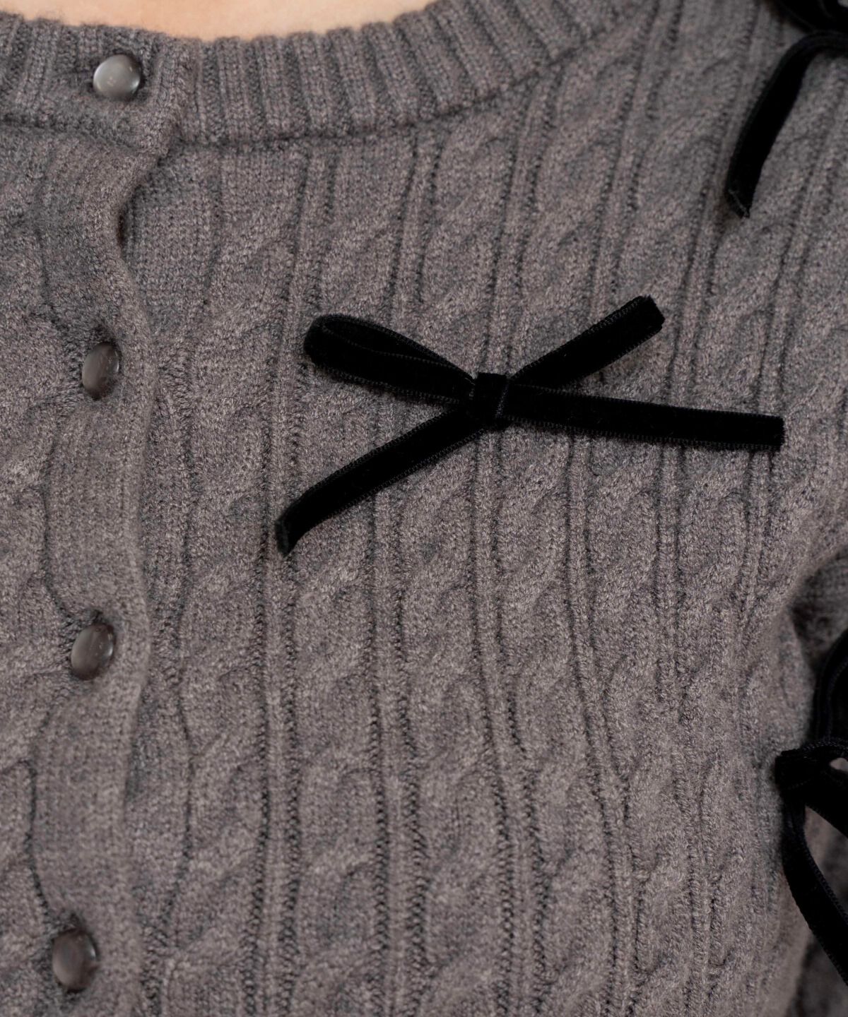 WILLSELECTION「メニーリボンケーブルカーディガン」|カーディガン|