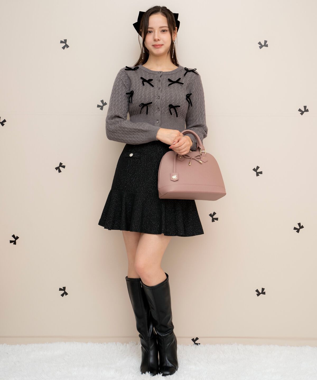 WILLSELECTION「メニーリボンケーブルカーディガン」|カーディガン|