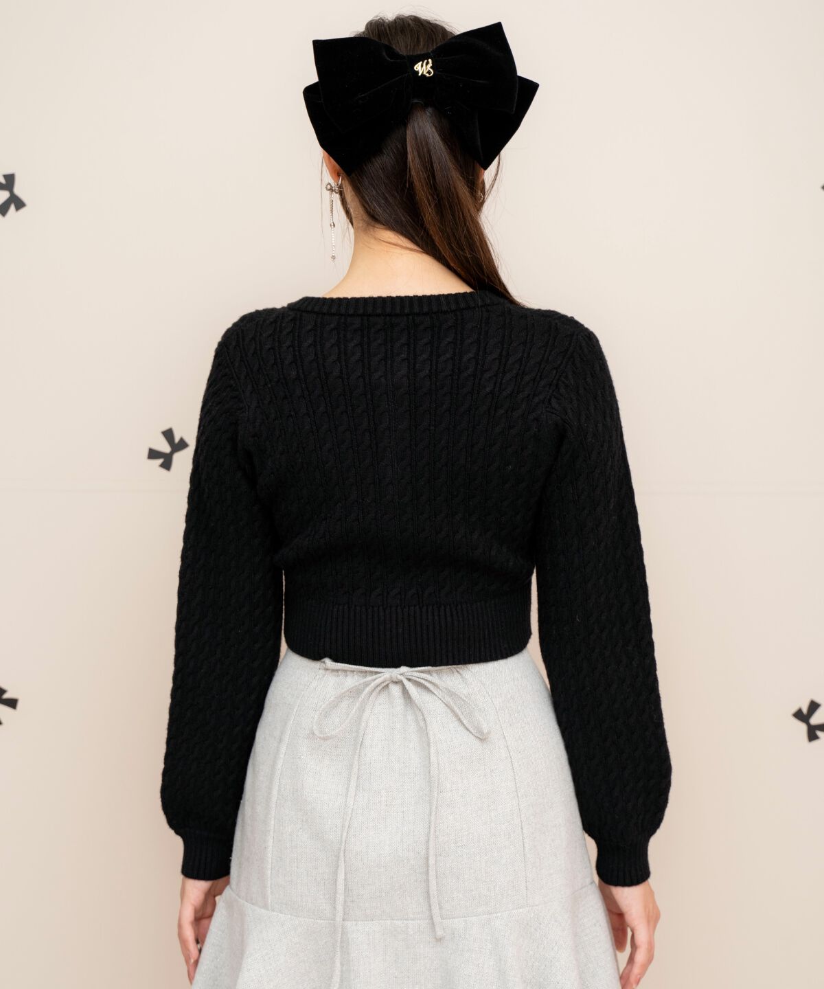 WILLSELECTION「メニーリボンケーブルカーディガン」|カーディガン|