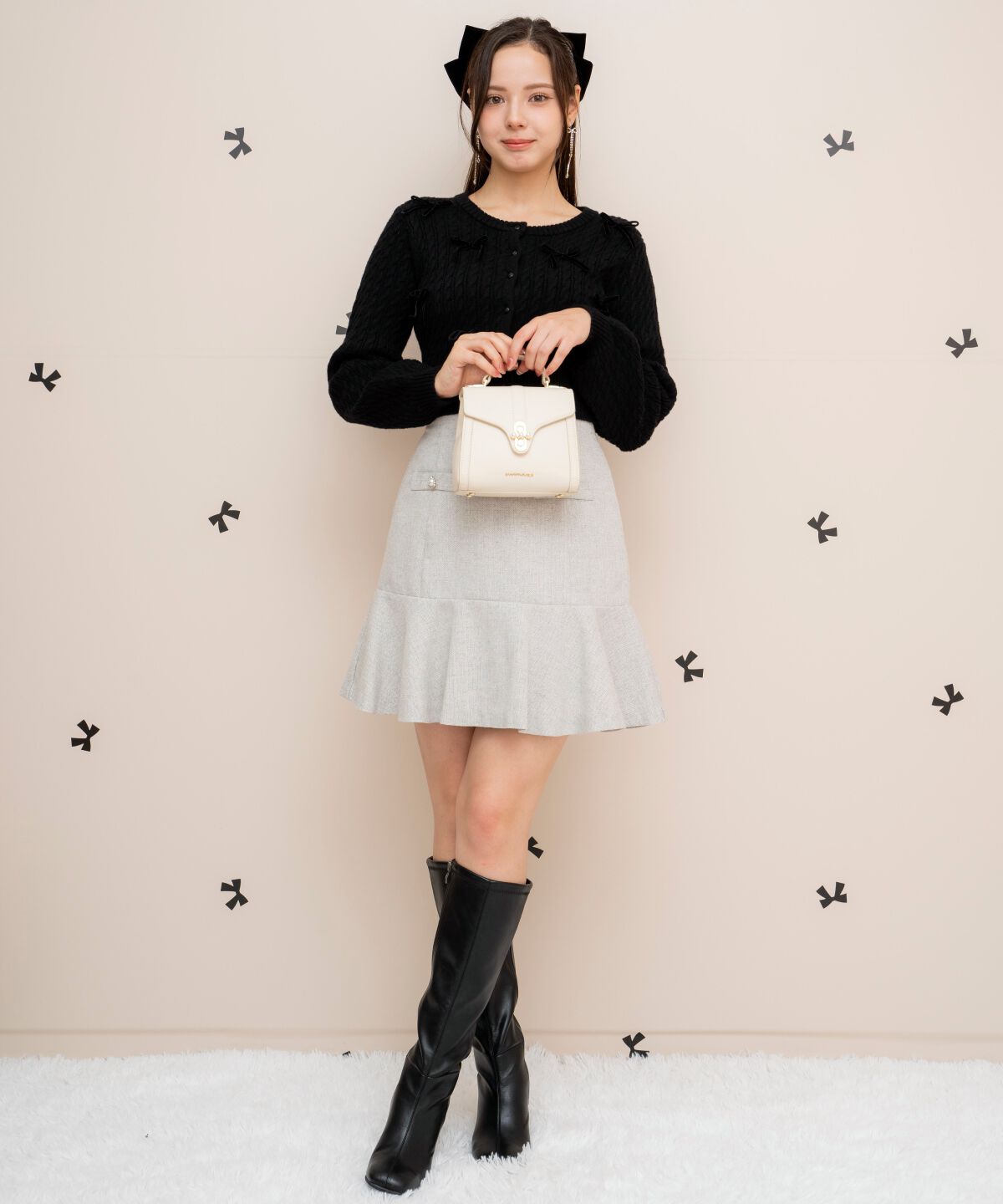 WILLSELECTION「メニーリボンケーブルカーディガン」|カーディガン|