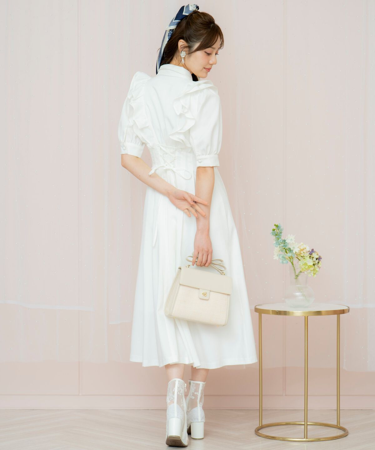 WILLSELECTION「ラッフルリボンタイシャツワンピース」|ワンピース|