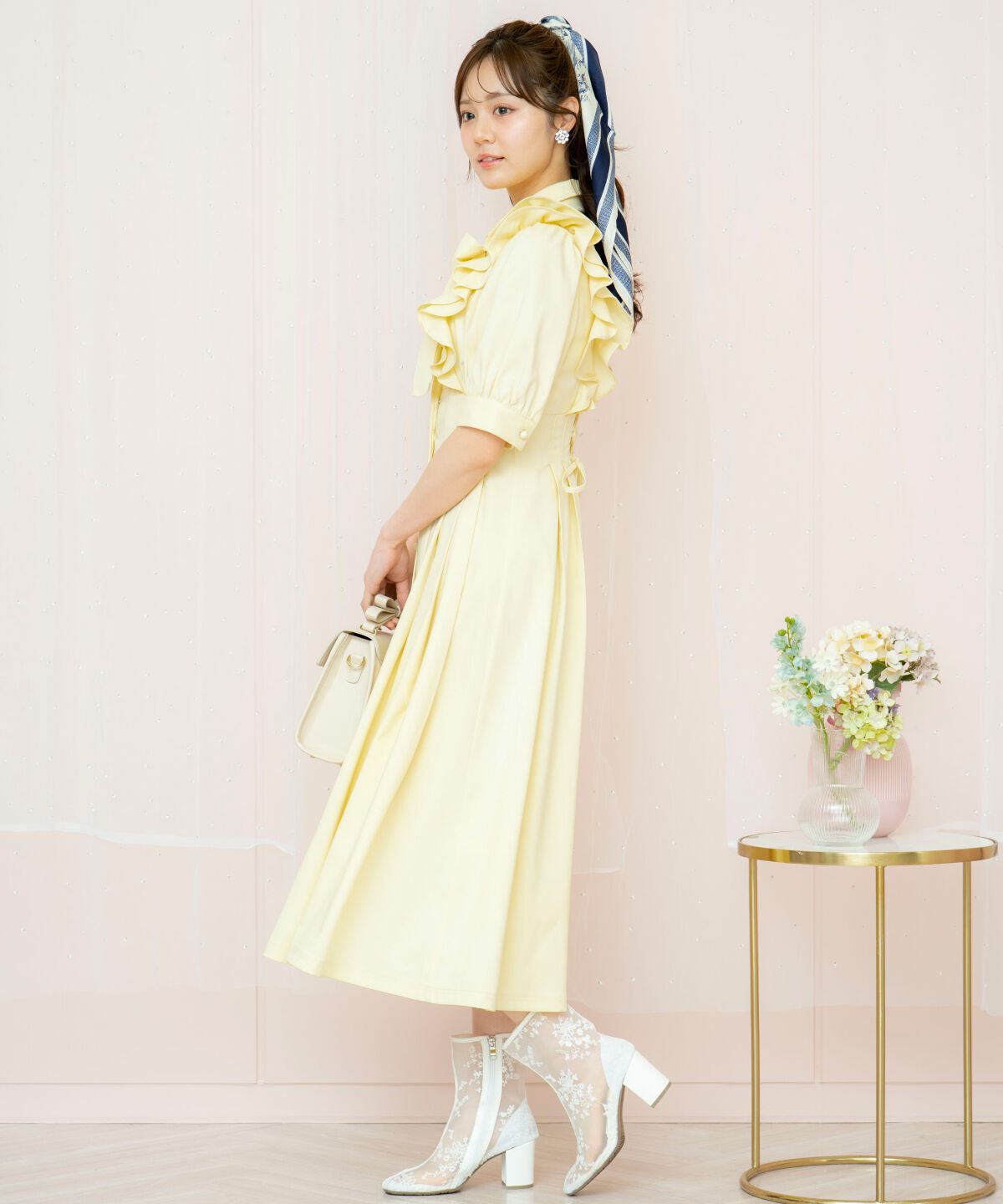 WILLSELECTION「ラッフルリボンタイシャツワンピース」|ワンピース|