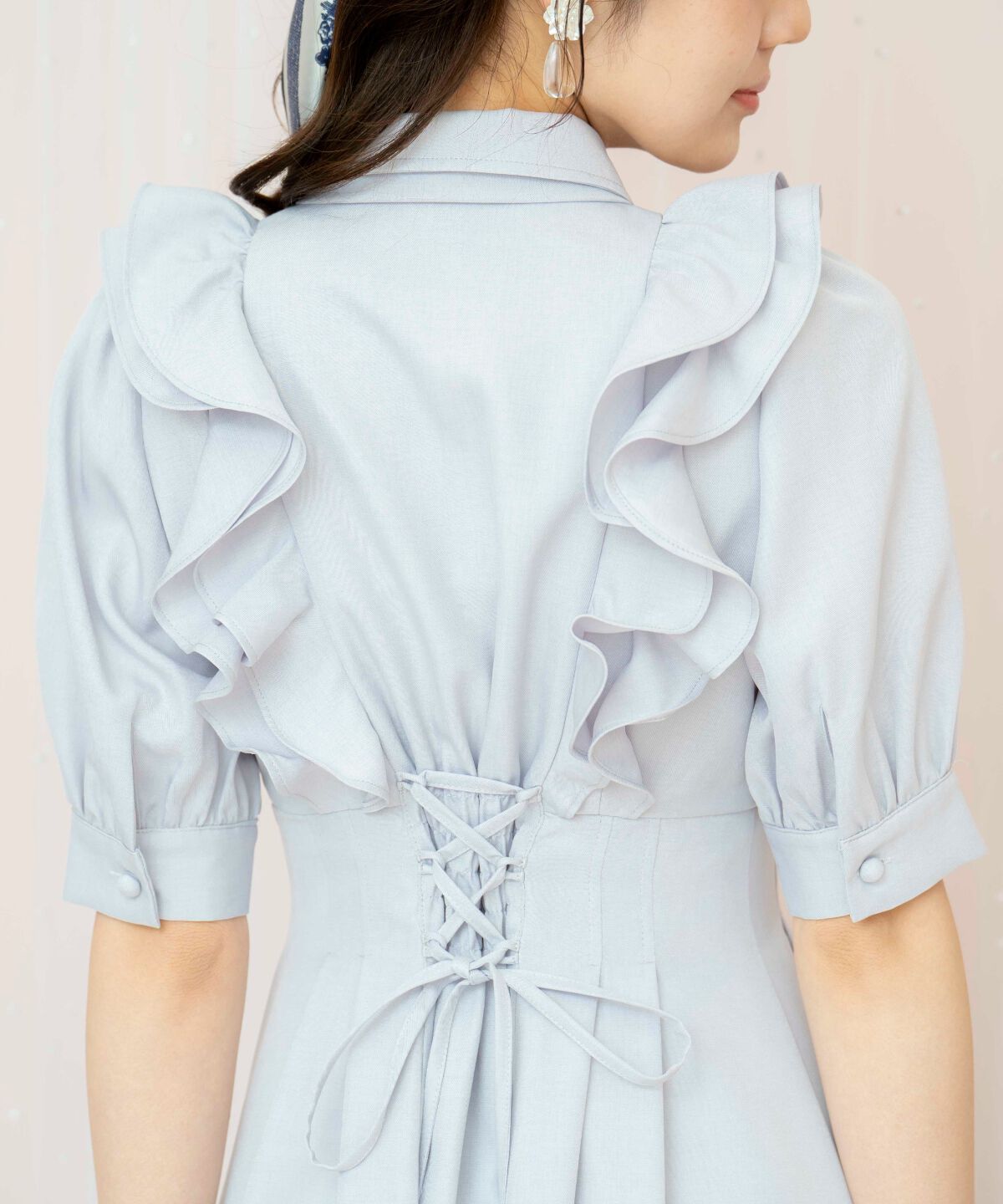 WILLSELECTION「ラッフルリボンタイシャツワンピース」|ワンピース|