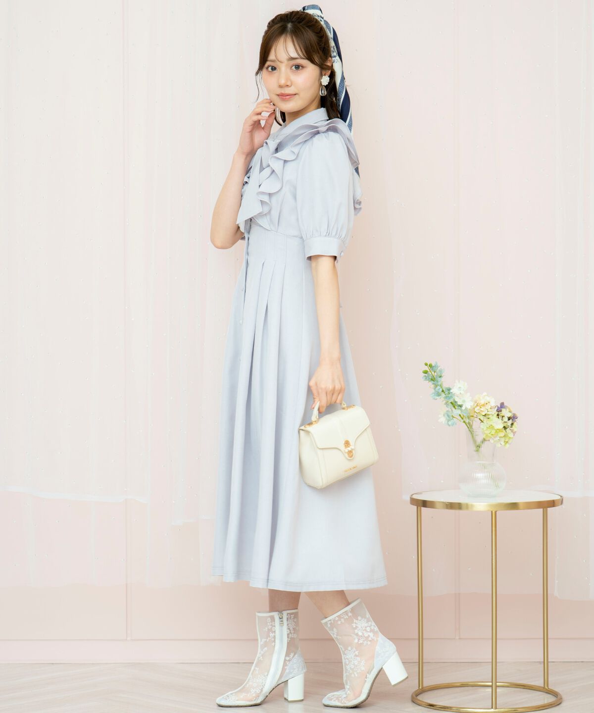 WILLSELECTION「ラッフルリボンタイシャツワンピース」|ワンピース|