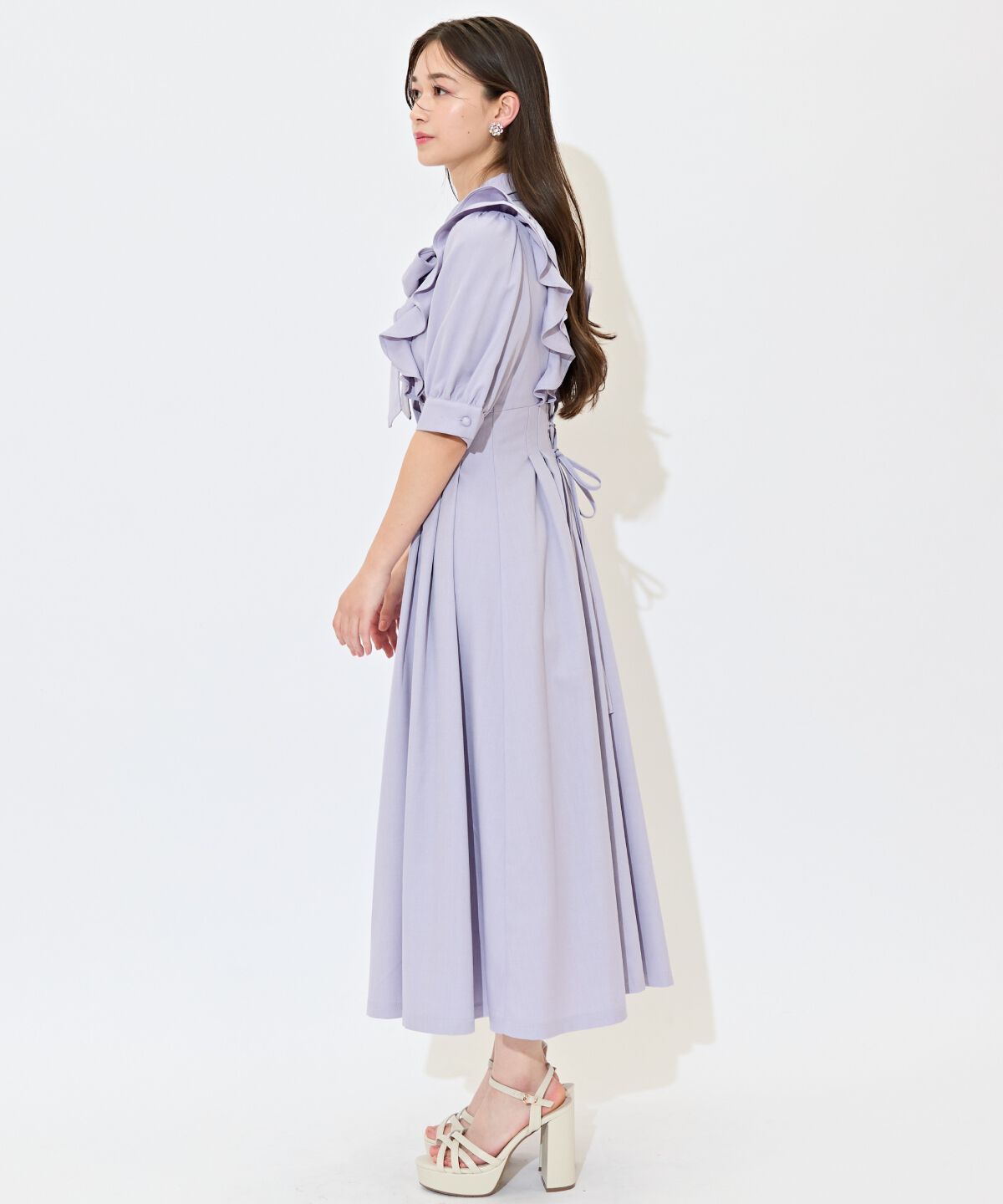 WILLSELECTION「ラッフルリボンタイシャツワンピース」|ワンピース|