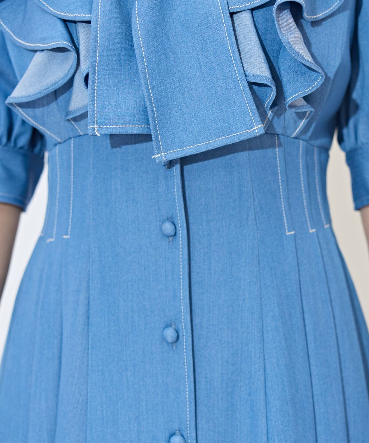 WILLSELECTION「ラッフルリボンタイシャツワンピース」|ワンピース|