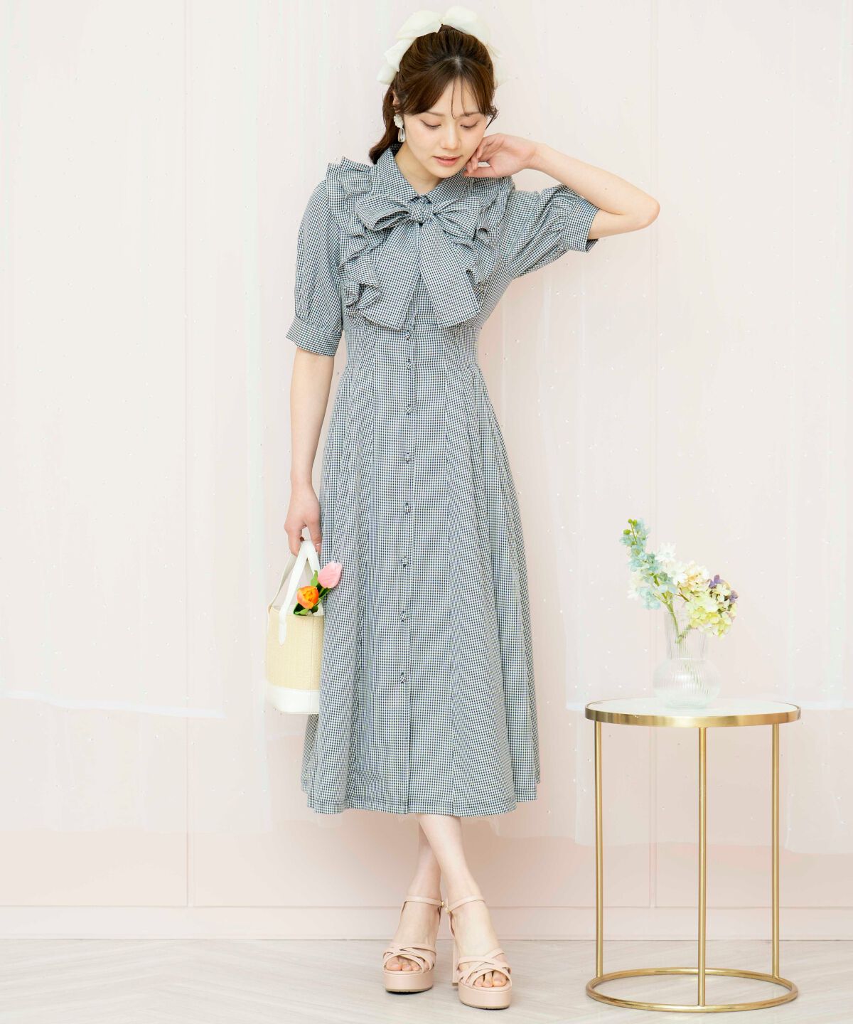 WILLSELECTION「ラッフルリボンタイシャツワンピース」|ワンピース|