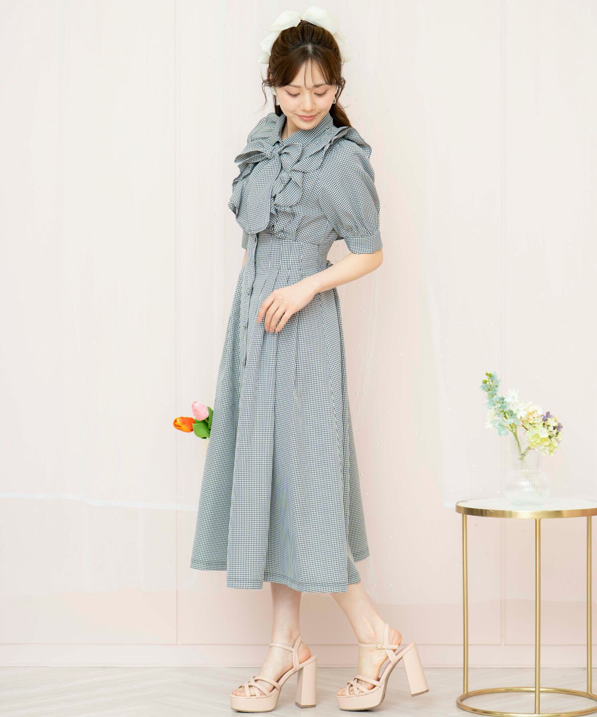 WILLSELECTION「ラッフルリボンタイシャツワンピース」|ワンピース|