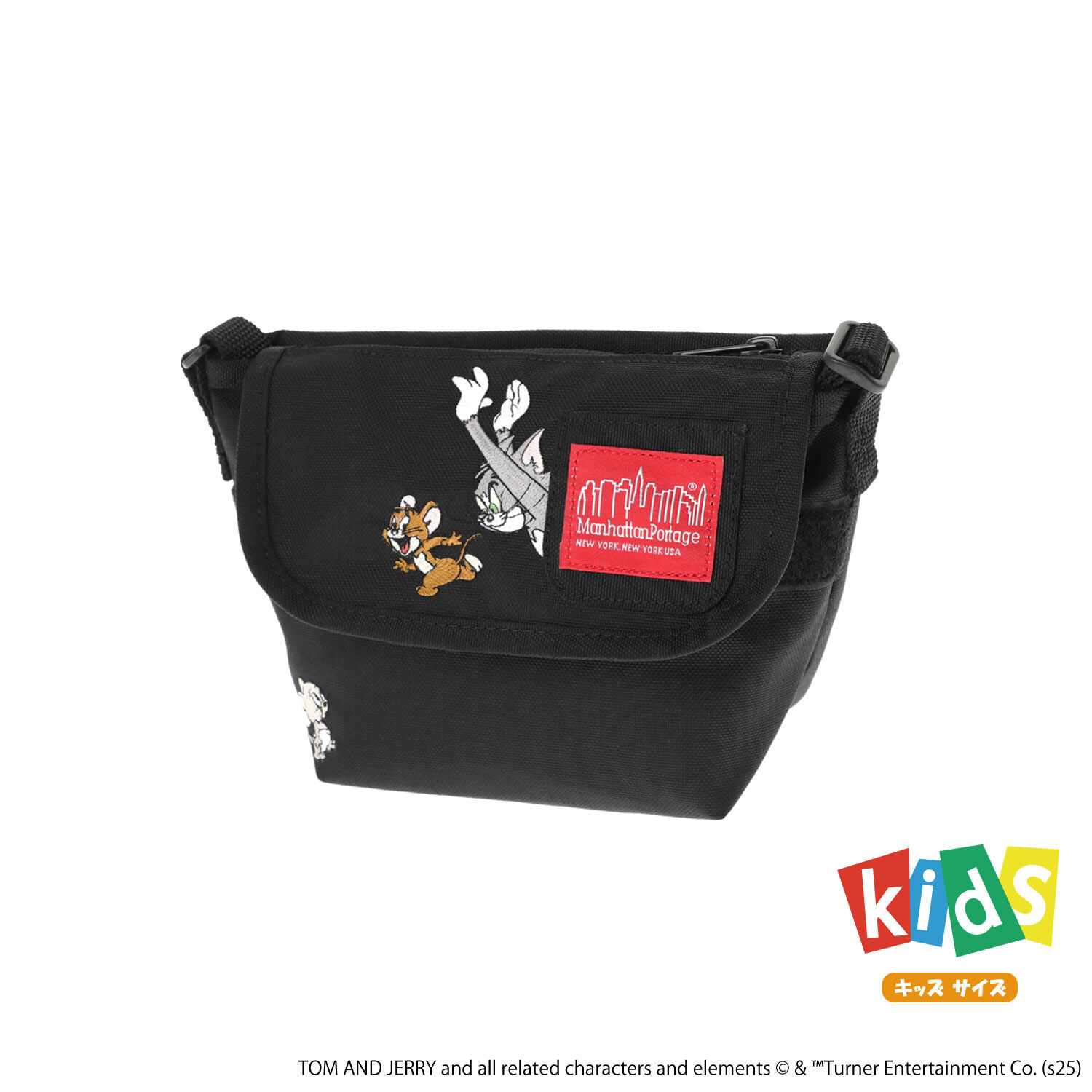 Manhattan Portage「Nylon Messenger Bag for Kids / TOM AND JERRY / 85TH」|ショルダー・メッセンジャー|BLK