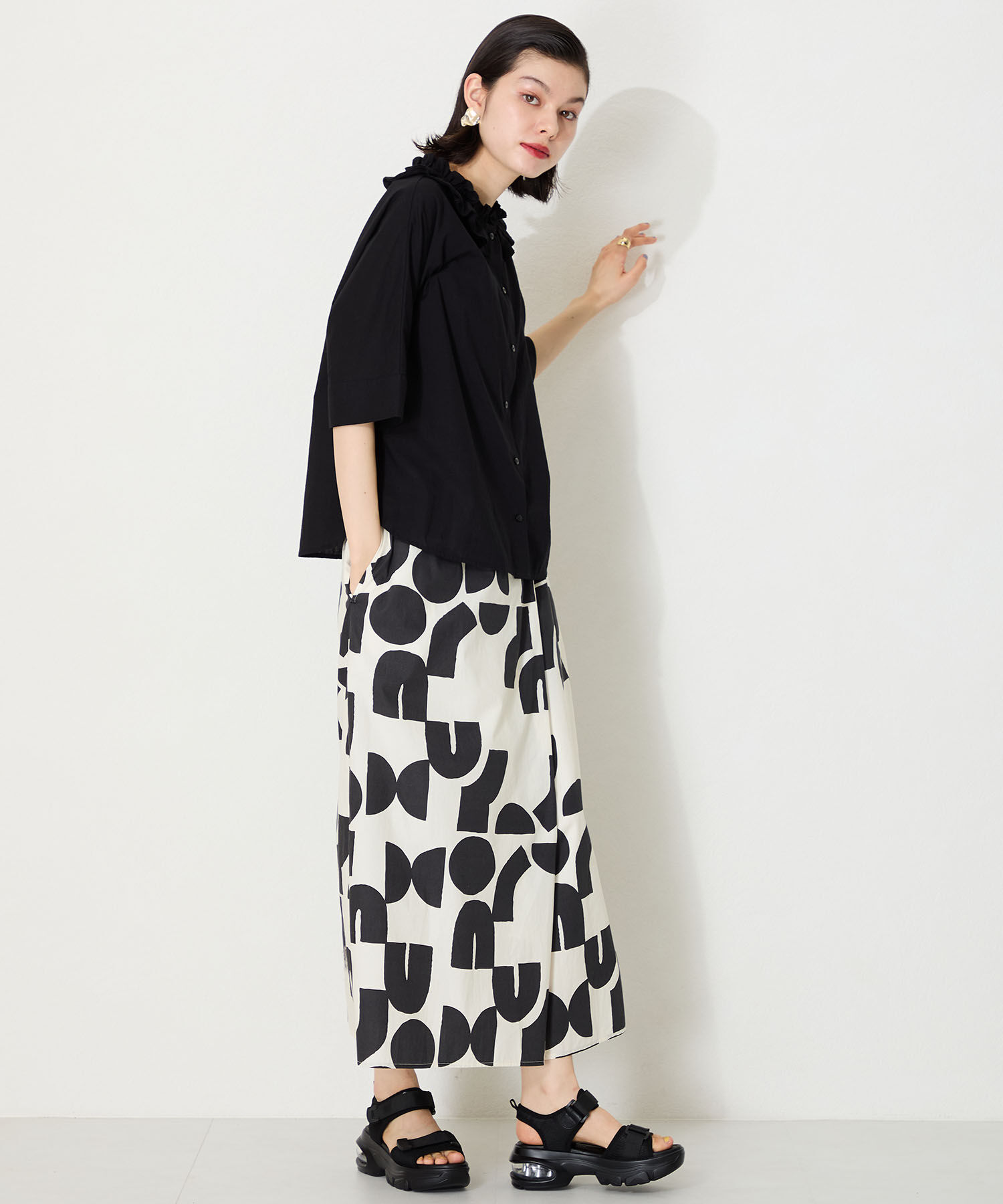 WA Oriental TRaffic「●2025春夏新作●スニーカーソールスポーツサンダル/52218 トレンド 人気 厚底 スポサン」|サンダル|