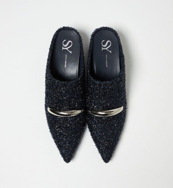 ODETTE E ODILE「＜SY＞ ポインテッドインヒールウェッジミュール サンダル55&uarr;」|サンダル|NAVY