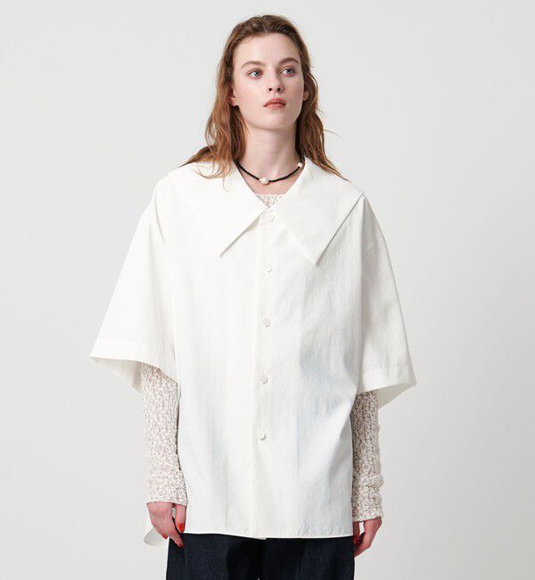 ASTRAET「＜ASTRAET＞ハーフスリーブ セーラーカラーブラウス2」|シャツ・ブラウス|