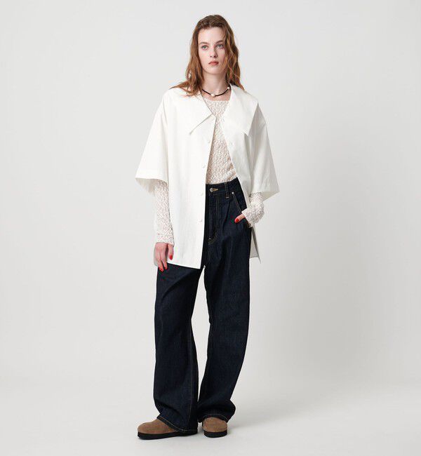 ASTRAET「＜ASTRAET＞ハーフスリーブ セーラーカラーブラウス2」|シャツ・ブラウス|