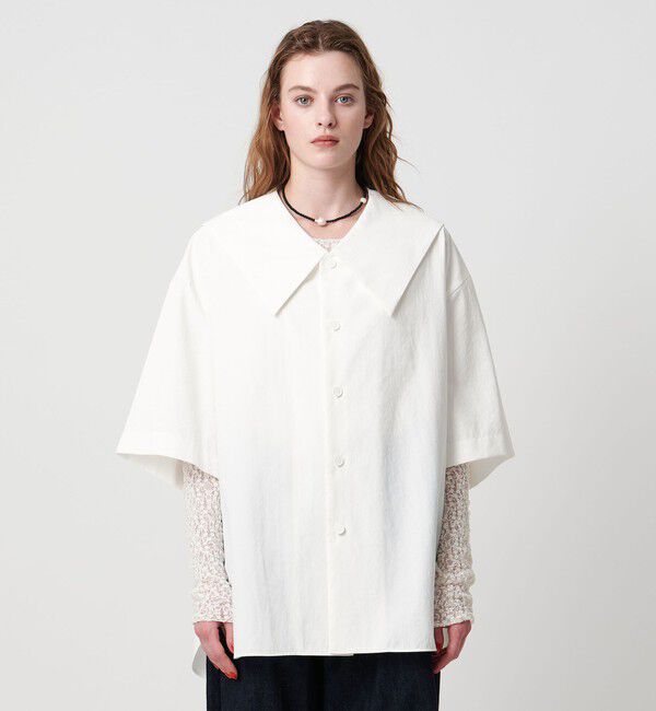 ASTRAET「＜ASTRAET＞ハーフスリーブ セーラーカラーブラウス2」|シャツ・ブラウス|