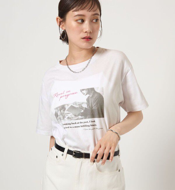 UNITED ARROWS green label relaxing「【WEB限定】＜at ease＞フォトグラフィック ショートスリーブ Tシャツ」|Tシャツ・カットソー|