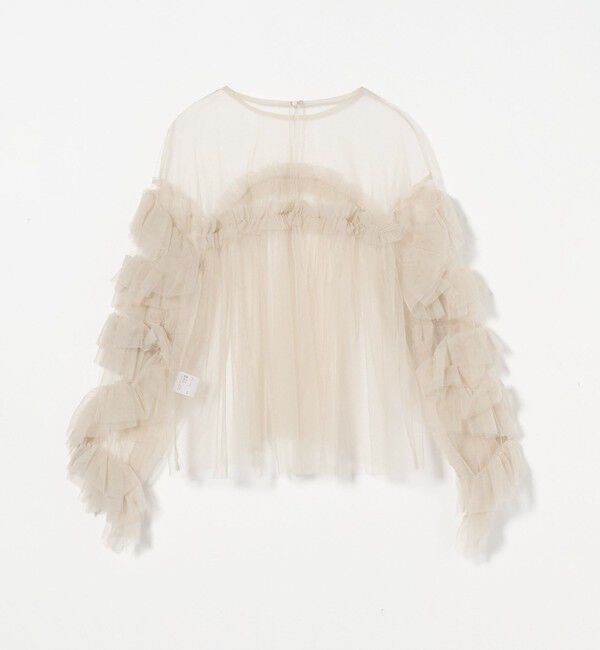 EMMEL REFINES「＜ANDRESD＞チュールレース ギャザー ブラウス＜ Select by EMMEL REFINES ＞」|シャツ・ブラウス|