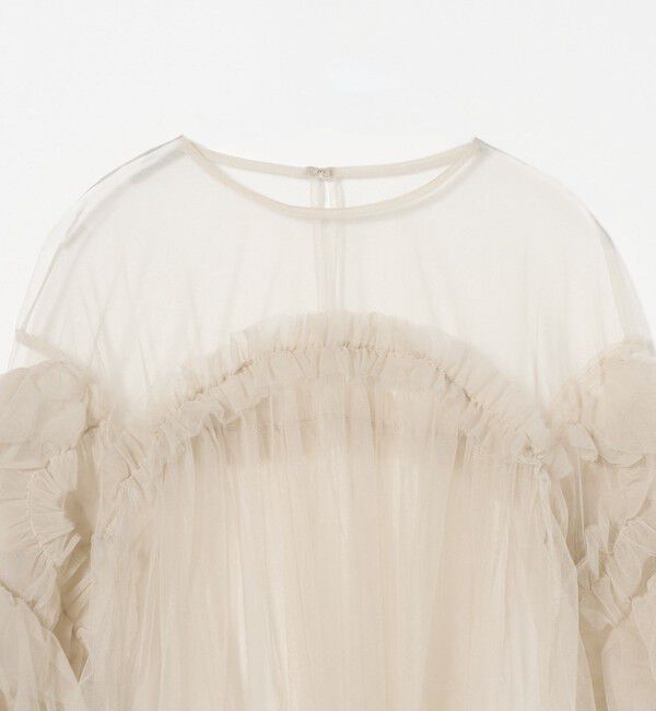 EMMEL REFINES「＜ANDRESD＞チュールレース ギャザー ブラウス＜ Select by EMMEL REFINES ＞」|シャツ・ブラウス|