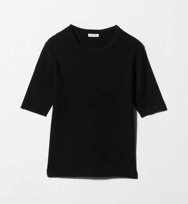 UNITED ARROWS green label relaxing「＜1_OF MINE＞リブ クルーネック 5分袖 ニット プルオーバー」|ニット・セーター|