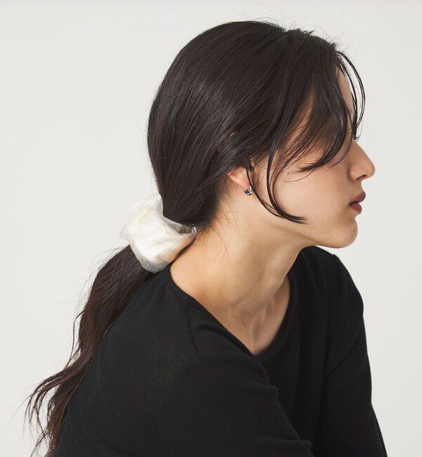 UNITED ARROWS green label relaxing「【WEB限定】チュール ヘアカフ（無地）クラップカフ / ポニーフック / フックポニー」|ヘアゴム・シュシュ|