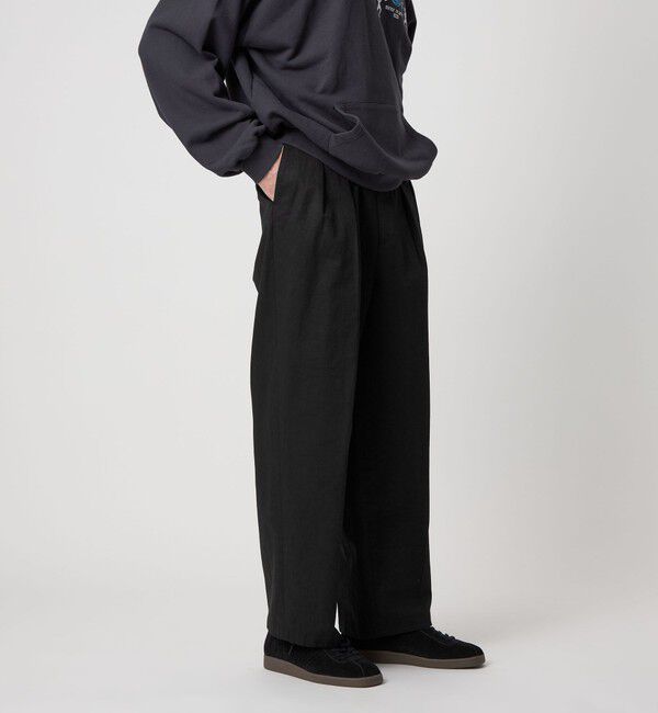 STEVEN ALAN「＜Steven Alan＞ コットン/リネン ツイル イン ツープリーツ ドレス トラウザーズ ハーフイージー」|スラックス|