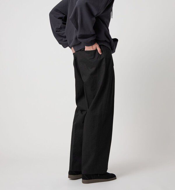 STEVEN ALAN「＜Steven Alan＞ コットン/リネン ツイル イン ツープリーツ ドレス トラウザーズ ハーフイージー」|スラックス|