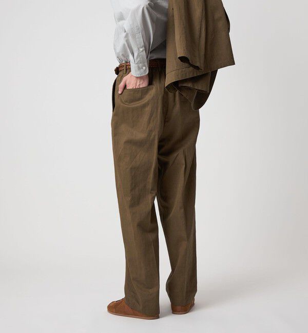 STEVEN ALAN「＜Steven Alan＞ コットン/リネン ツイル イン ツープリーツ ドレス トラウザーズ ハーフイージー」|スラックス|