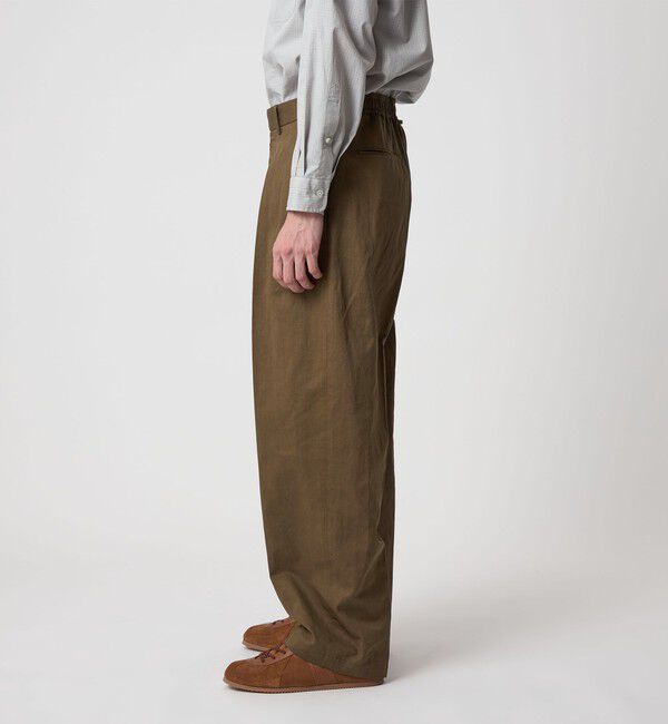 STEVEN ALAN「＜Steven Alan＞ コットン/リネン ツイル イン ツープリーツ ドレス トラウザーズ ハーフイージー」|スラックス|