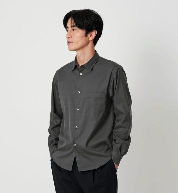 BEAUTY&YOUTH UNITED ARROWS「クリア オックスフォード レギュラー シャツ SLIM型」|シャツ・ブラウス|DK.GRAY