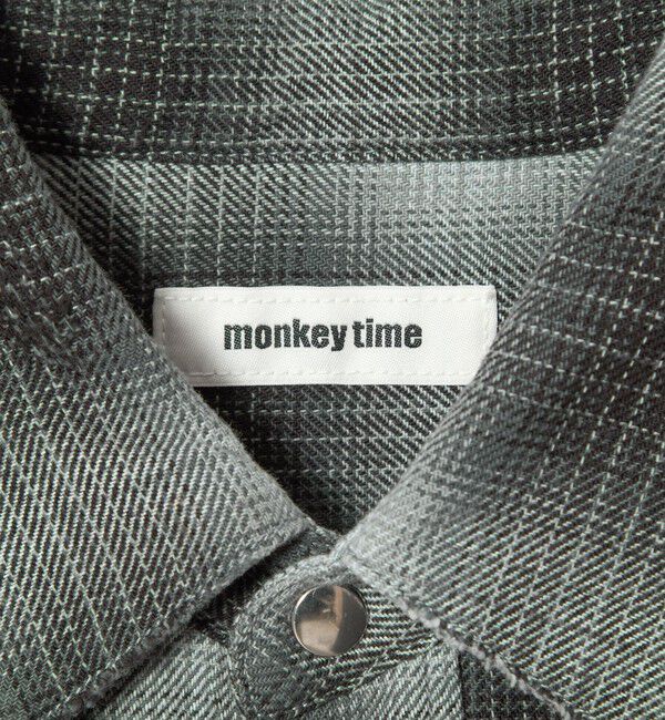 MONKEY TIME「ディストレスト ネル チェック シャツ」|シャツ・ブラウス|
