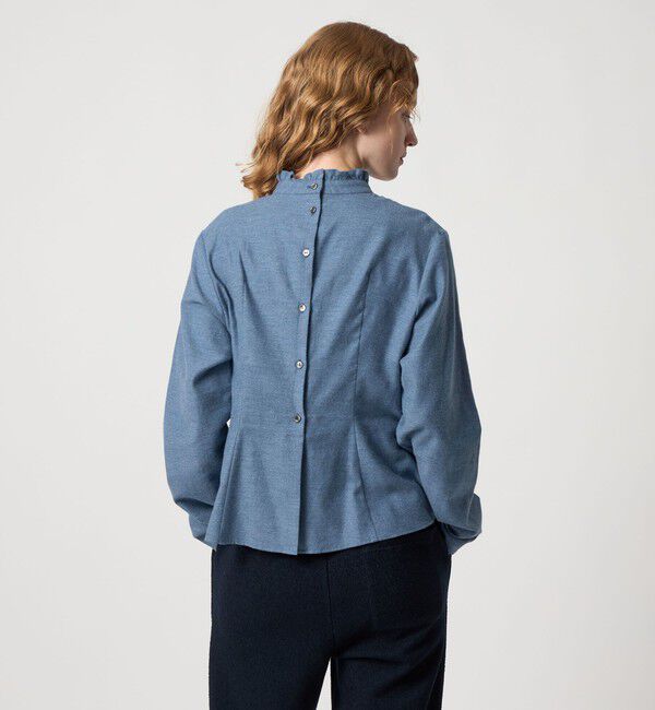 STEVEN ALAN「＜Steven Alan＞コットン ペプラム ブラウス」|チュニック|LT.BLUE