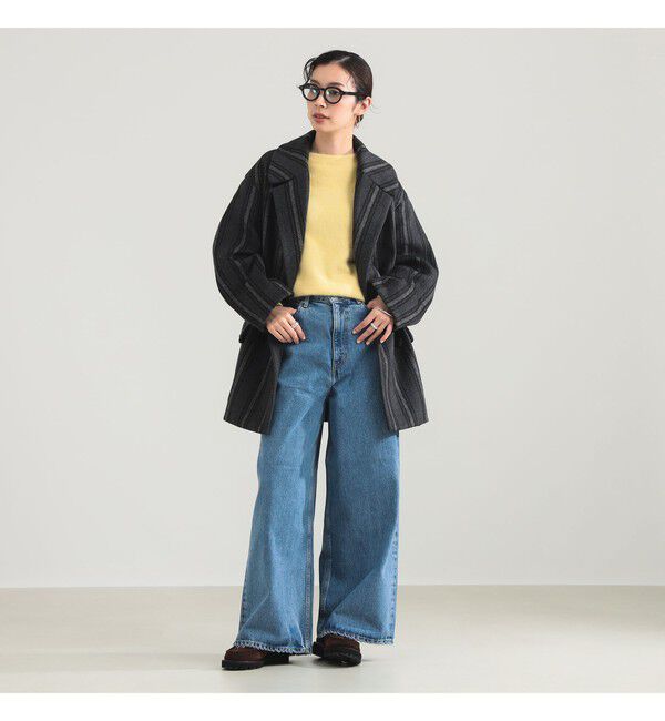 Demi-Luxe BEAMS 「BAUM UND PFERDGARTEN / ストライプ ダブルジャケット」|ダッフルコート|