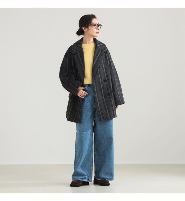 Demi-Luxe BEAMS 「BAUM UND PFERDGARTEN / ストライプ ダブルジャケット」|ダッフルコート|