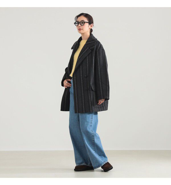 Demi-Luxe BEAMS 「BAUM UND PFERDGARTEN / ストライプ ダブルジャケット」|ダッフルコート|