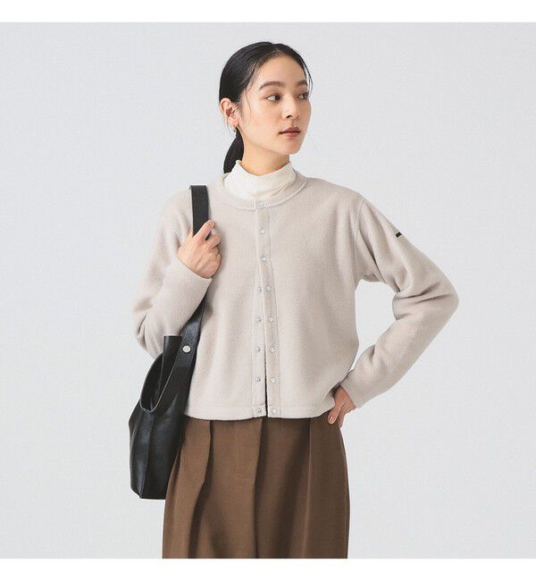 Ray BEAMS 「ORCIVAL / フリース クルーネック カーディガン」|カーディガン|GREIGE