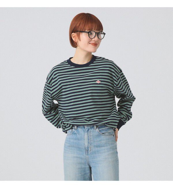 Ray BEAMS 「DANTON / LONG SLEEVE T-SHIRT STRIPE」|Tシャツ・カットソー|940_NAVY*GREEN_MULTI