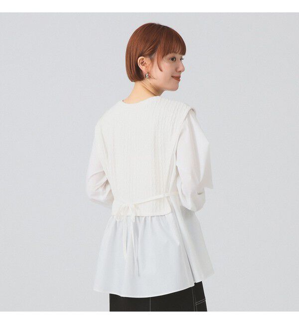 Ray BEAMS 「ケーブル ジャガード キリカエ シャツ」|シャツ・ブラウス|